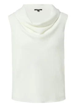 Damen Comma Jersey-Top mit Wasserfall-Ausschnitt