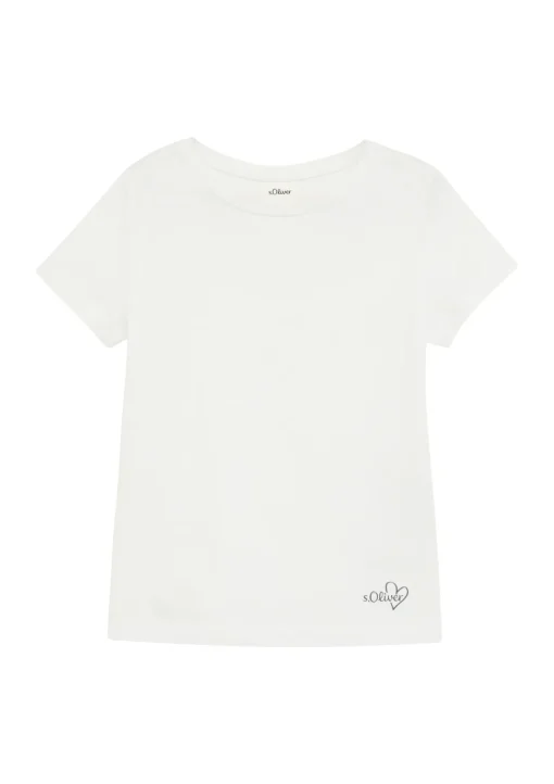 Kinder s.Oliver Jersey-T-Shirt mit dezentem Logoprint