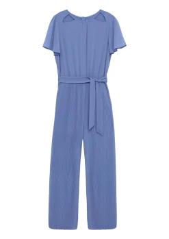 Kinder s.Oliver Jumpsuit aus Chiffon mit Gürtel und plissierter Hose