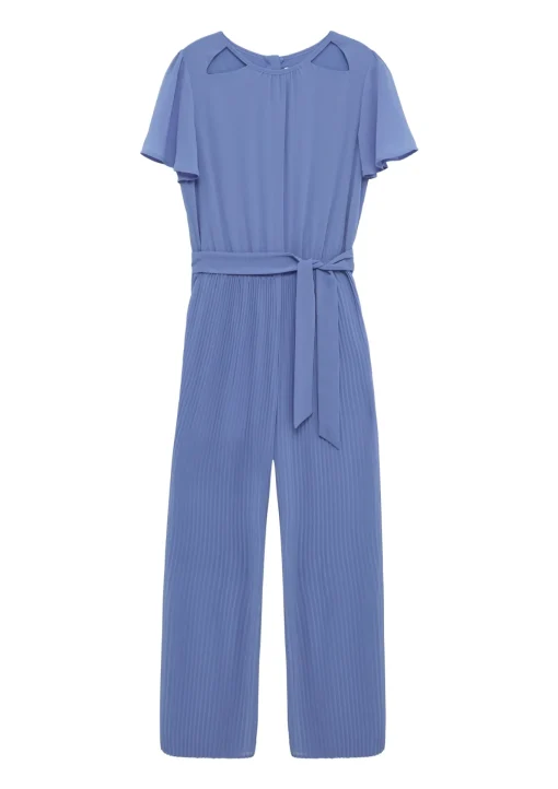 Kinder s.Oliver Jumpsuit aus Chiffon mit Gürtel und plissierter Hose