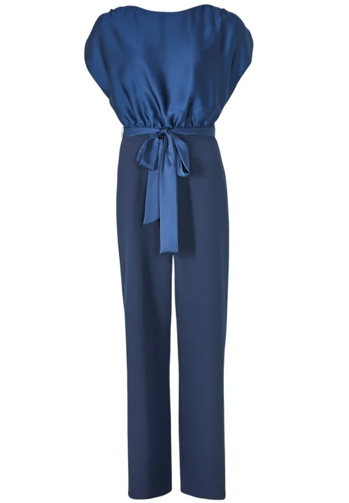 Damen Swing Day Jumpsuit aus Material-Mix