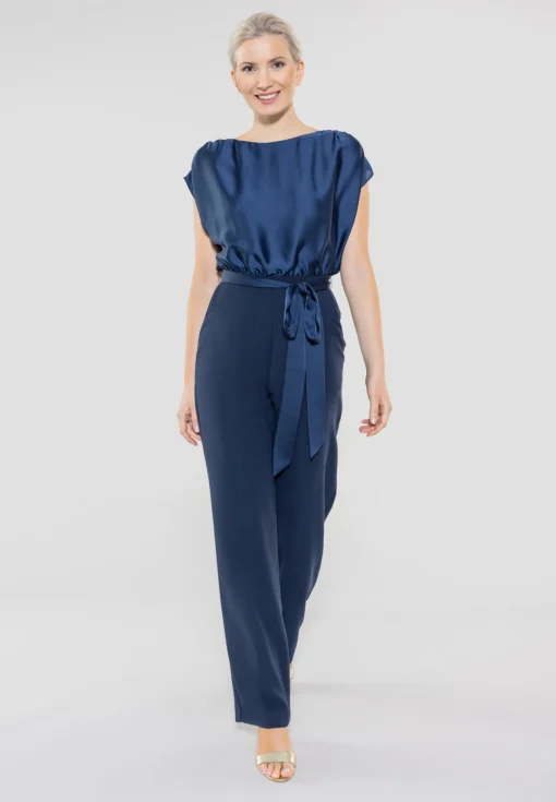 Damen Swing Day Jumpsuit aus Material-Mix