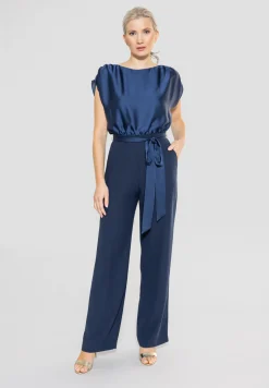 Damen Swing Day Jumpsuit aus Material-Mix