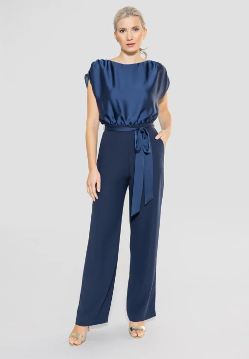 Damen Swing Day Jumpsuit aus Material-Mix