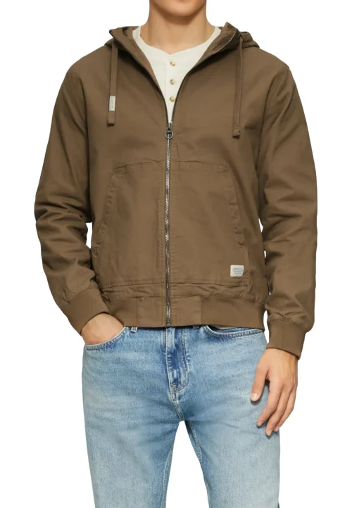 Herren s.Oliver Kapuzenjacke aus robustem Canvas
