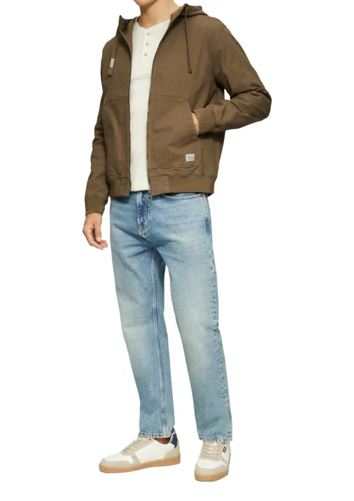 Herren s.Oliver Kapuzenjacke aus robustem Canvas