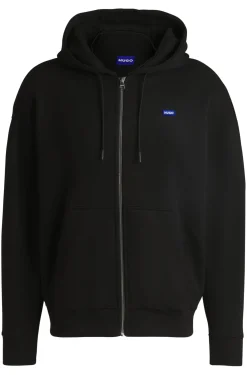 Herren Hugo Blue Kapuzenpulli für alle Geschlechter aus Baumwollfrottee in lockerer Passform