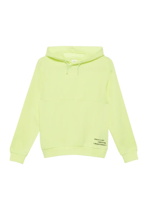 Kinder s.Oliver Kapuzen-Sweatshirt aus Baumwollmix mit Print-Details