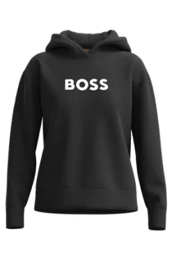 Damen Boss KAPUZEN-SWEATSHIRT Edelight AUS BAUMWOLLE-TERRY MIT KONTRASTIERENDEM LOGO