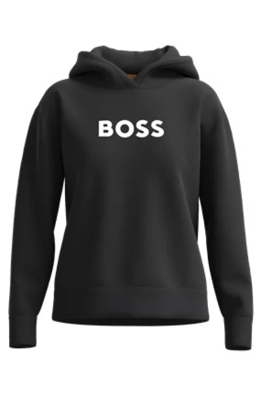 Damen Boss KAPUZEN-SWEATSHIRT Edelight AUS BAUMWOLLE-TERRY MIT KONTRASTIERENDEM LOGO