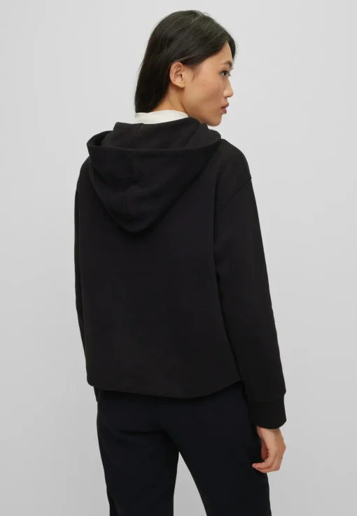 Damen Boss KAPUZEN-SWEATSHIRT Edelight AUS BAUMWOLLE-TERRY MIT KONTRASTIERENDEM LOGO