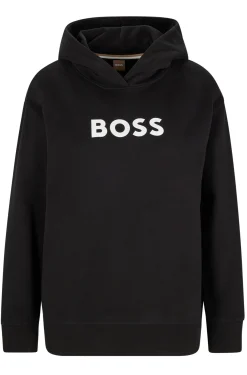Damen Boss KAPUZEN-SWEATSHIRT Edelight AUS BAUMWOLLE-TERRY MIT KONTRASTIERENDEM LOGO