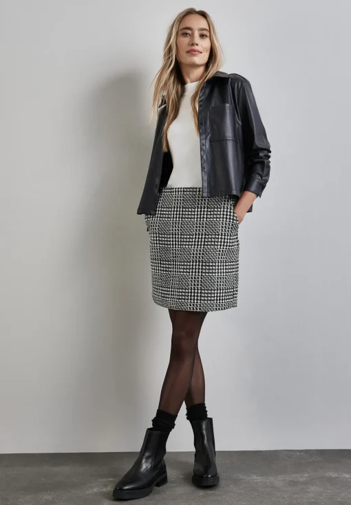 Damen Street One Karierter Bouclé-Rock