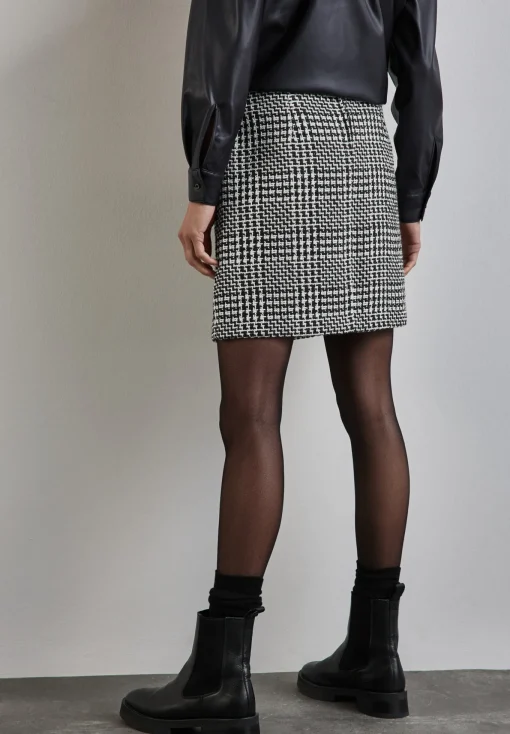 Damen Street One Karierter Bouclé-Rock