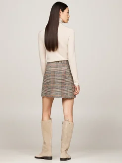 Damen Tommy Hilfiger Karierter Tweed-Minirock mit Wolle