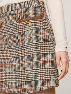 Damen Tommy Hilfiger Karierter Tweed-Minirock mit Wolle