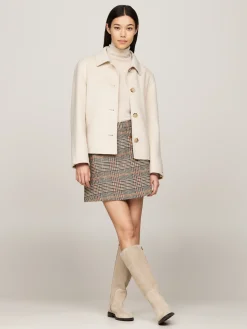 Damen Tommy Hilfiger Karierter Tweed-Minirock mit Wolle