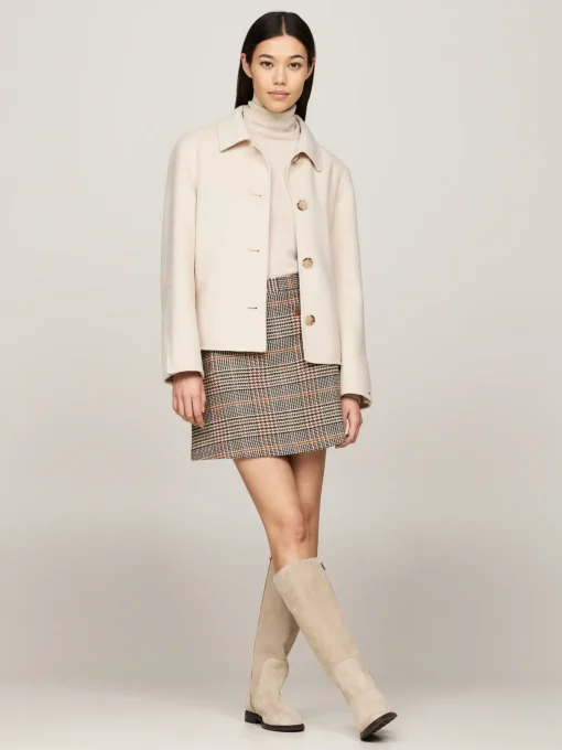 Damen Tommy Hilfiger Karierter Tweed-Minirock mit Wolle