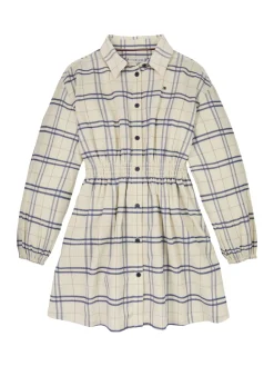 Kinder Tommy Hilfiger Kariertes Cord-Hemdkleid