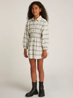 Kinder Tommy Hilfiger Kariertes Cord-Hemdkleid