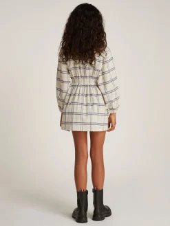 Kinder Tommy Hilfiger Kariertes Cord-Hemdkleid