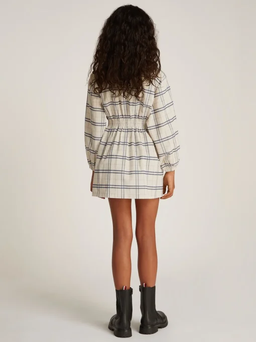 Kinder Tommy Hilfiger Kariertes Cord-Hemdkleid
