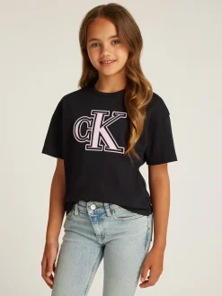 Kinder Calvin Klein Kastiges Logo-Shirt