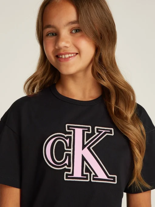 Kinder Calvin Klein Kastiges Logo-Shirt
