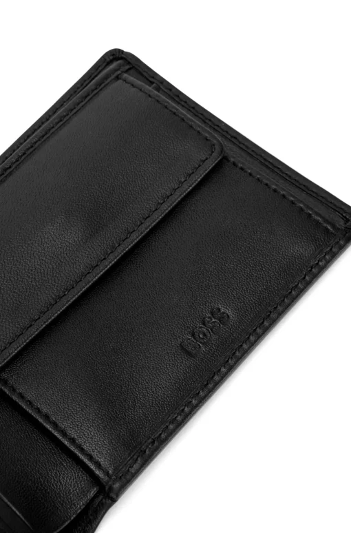 Herren Boss KLAPP-GELDBÖRSE AUS LEDER MIT MÜNZFACH UND LOGO-PRÄGUNG