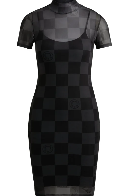 Damen Hugo Blue Kleid