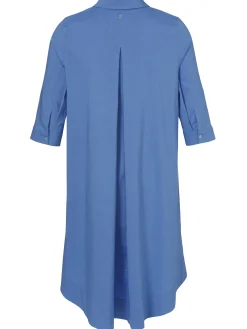 Damen Frapp Kleid Hemdkragen