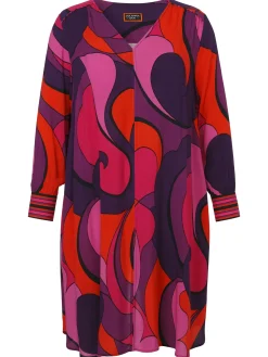 Damen Via Appia Due Kleid mit V-Ausschnitt
