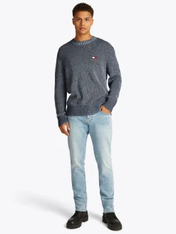 Herren Tommy Jeans Kontrast Strickpullover