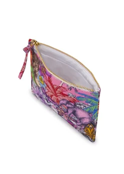 Damen Codello Kosmetiktasche aus robustem Baumwoll-Gewebe mit Dschungel-Print