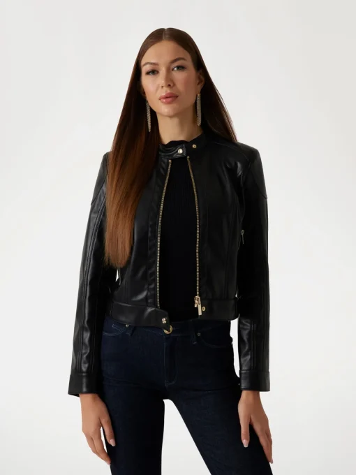 Damen Marciano by Guess Kunstleder-Bikerjacke