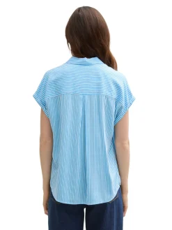 Damen Tom Tailor Denim Kurzarm Bluse