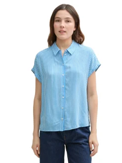 Damen Tom Tailor Denim Kurzarm Bluse