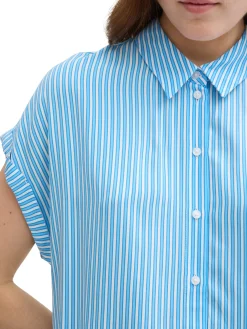 Damen Tom Tailor Denim Kurzarm Bluse