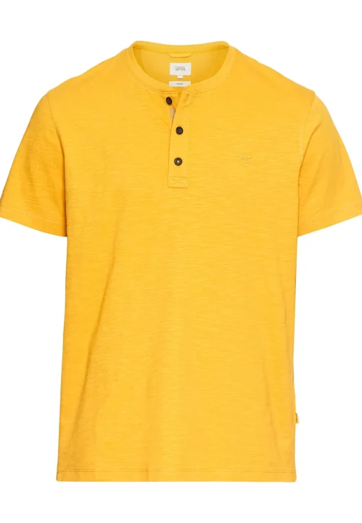 Herren Camel Active Kurzarm Henley aus Organic Cotton