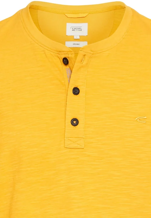 Herren Camel Active Kurzarm Henley aus Organic Cotton