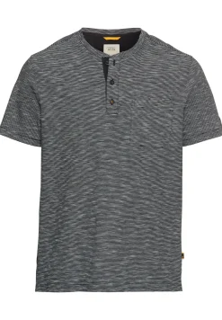 Herren Camel Active Kurzarm Henley aus reiner Baumwolle