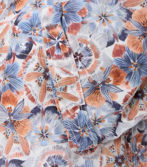 Herren Casa Moda Kurzarmhemd Floraler Print