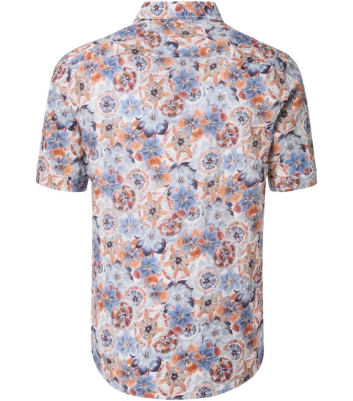 Herren Casa Moda Kurzarmhemd Floraler Print
