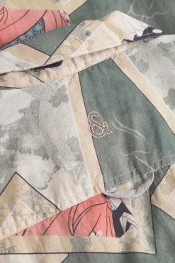 Herren Colours & Sons Kurzarmhemd mit Geisha-Print