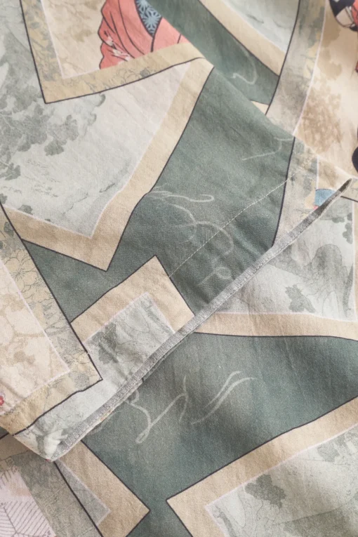 Herren Colours & Sons Kurzarmhemd mit Geisha-Print