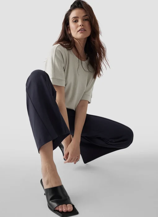 Damen Lecomte Kurzarm-Shirt mit edlem Design