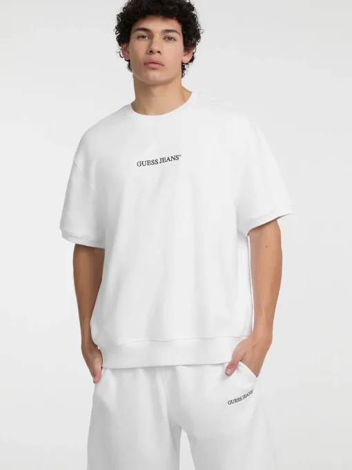 Herren GUESS JEANS Kurzarm-Sweatshirt