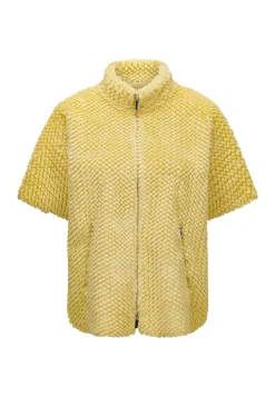 Damen Milestone Kurze Cape-Weste in Fake Pelz