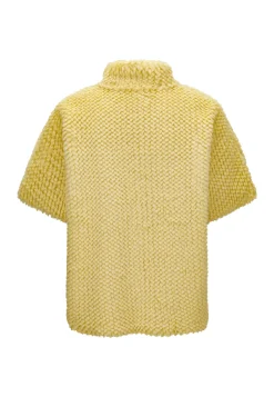 Damen Milestone Kurze Cape-Weste in Fake Pelz