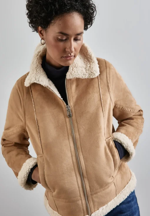 Damen Street One Kurze Jacke mit Teddy-Fell